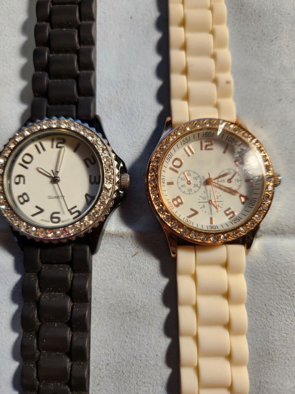 Darice Silver Crystals White Sport Ladies Stainless Includes both Working